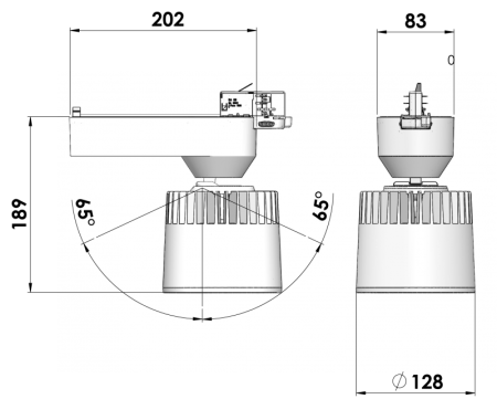Lean Track Cyl LED 3000K