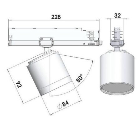 Трековый светильник GA16 Standart 3000К