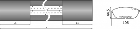 Светильник BL-LED-144ELT-1716 (4000К) (5C) Halla lighting белый