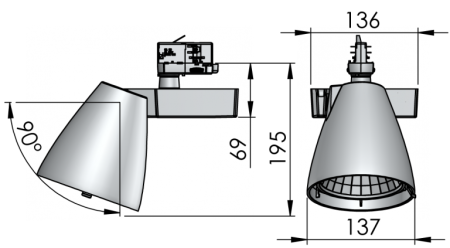 Aspect LED 4000К 43W