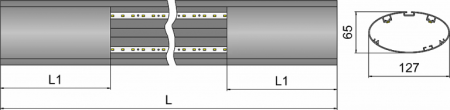 Светильник BS-218C-980 Halla lighting белый 2 лампы